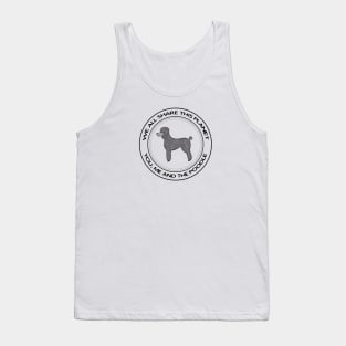 Poodle - We All Share This Planet - pet dog design on white Tank Top